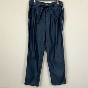 Sundry Paperbag Waist Denim Pants Jeans Pleated Front Self Tie Belt Sz 30 New